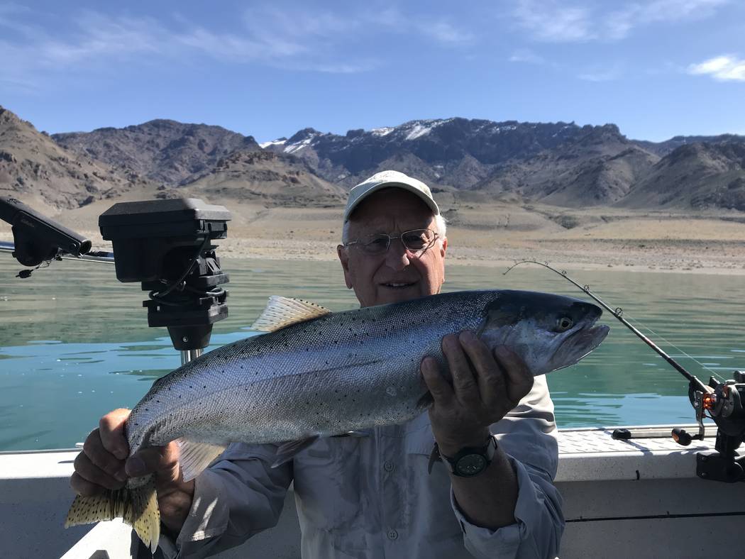 Special to the Pahrump Valley Times Dan Simmons with the largest Lahontan cutthroat of the day. ...