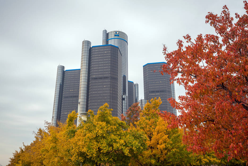Getty Images The General Motors Renaissance Center in Detroit Michigan on November 2016. Over ...