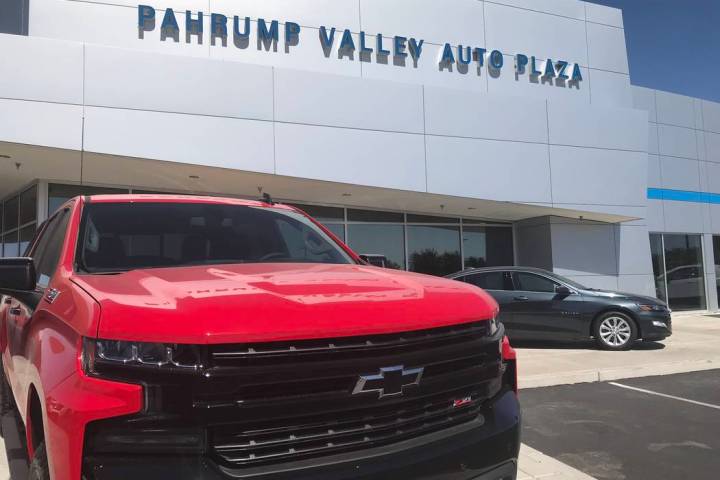 Jeffrey Meehan/Pahrump Valley Times The Pahrump Valley Auto Plaza, which sells new vehicles fro ...