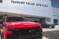 Jeffrey Meehan/Pahrump Valley Times The Pahrump Valley Auto Plaza, which sells new vehicles fro ...