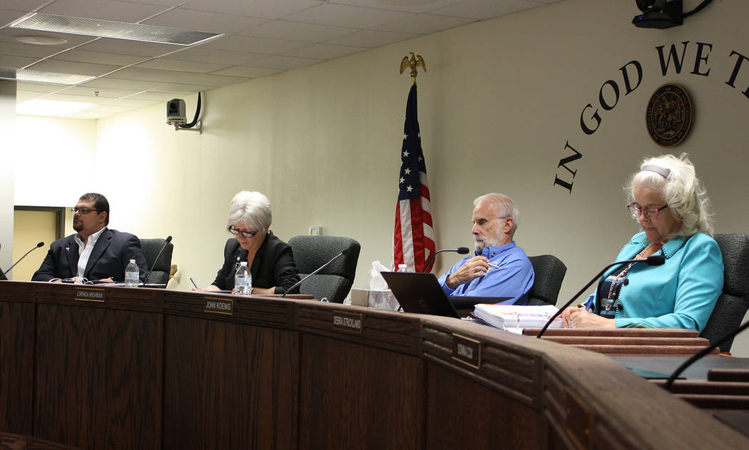 Robin Hebrock/Pahrump Valley Times The Nye County Commission unanimously approved a letter of i ...