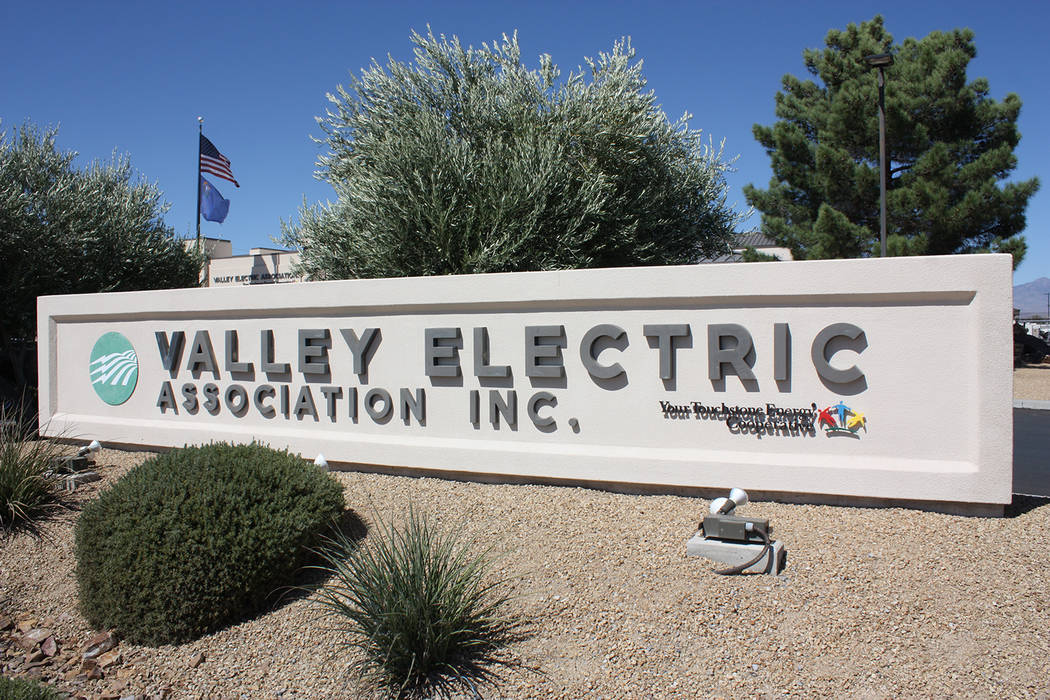 Robin Hebrock/Pahrump Valley Times Valley Electric Association recently approached the Nye Coun ...