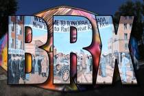 Special to the Times-Bonanza The Strings of Imagination mural on the Brewery Arts Center in Car ...
