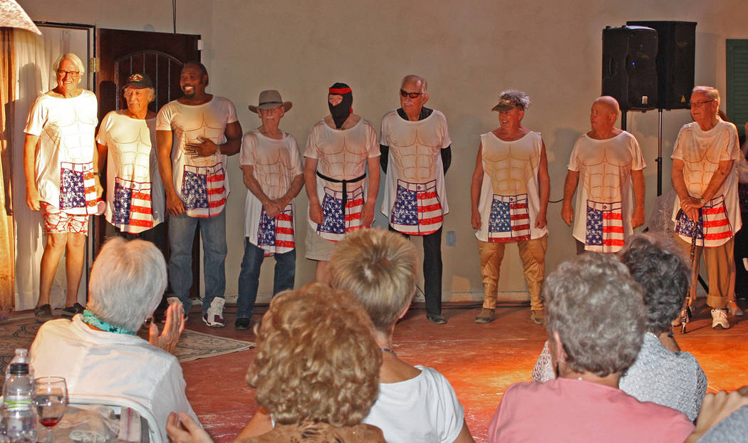 Robin Hebrock/Pahrump Valley Times Mr. Hunk from Pahrump contestants, from left to right, were ...