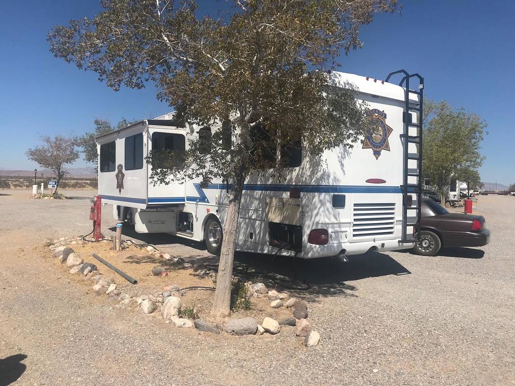 Nye County government The Nye County Sheriff’s Office command post on Thursday, Sept. 19 as s ...