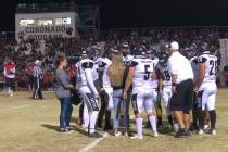 Tom Rysinski/Pahrump Valley Times Pahrump Valley High School football coach Joe Clayton talks t ...