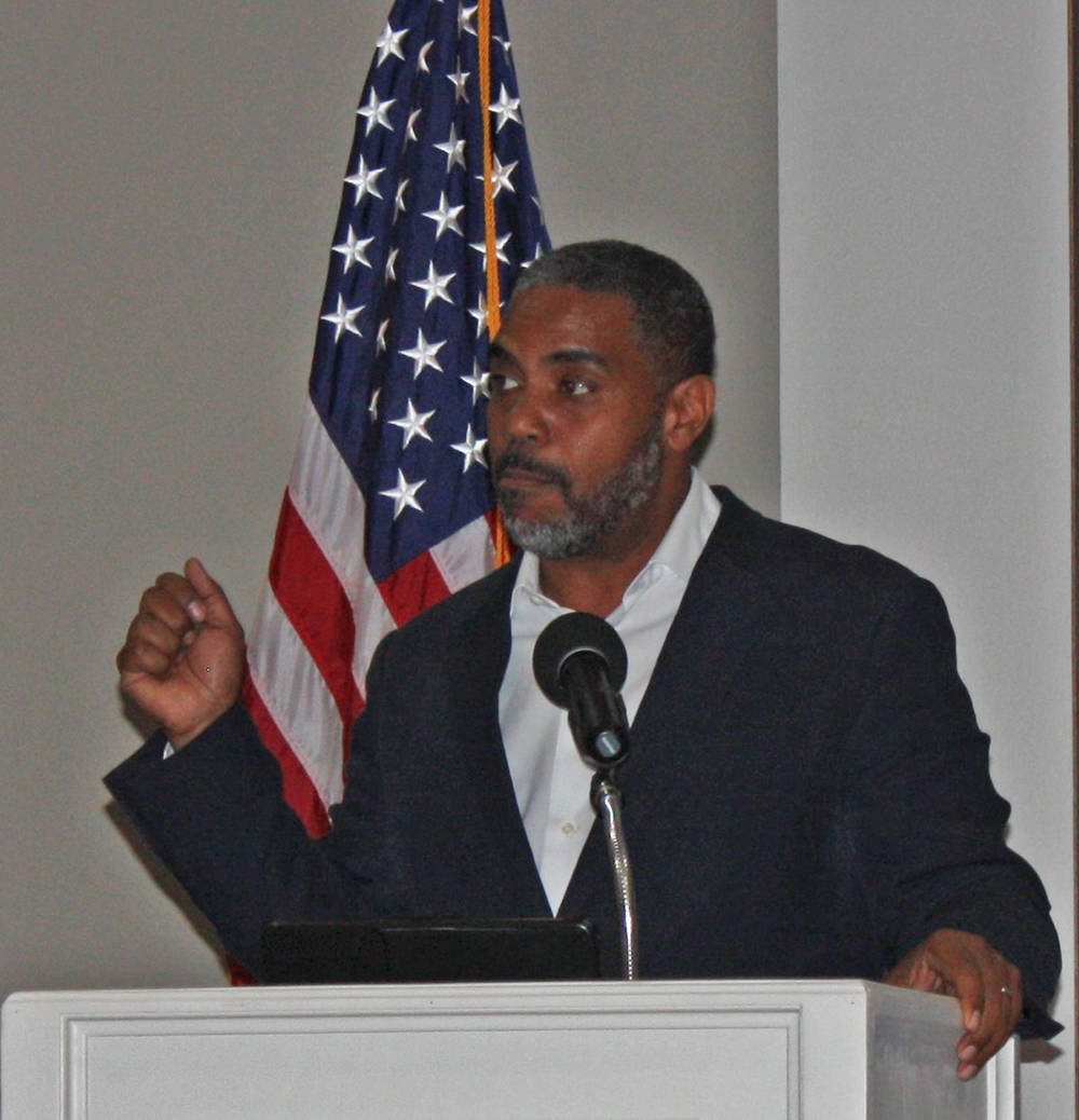 Robin Hebrock/Pahrump Valley Times U.S. Rep. Steven Horsford, D-Nevada, is shown during his vi ...