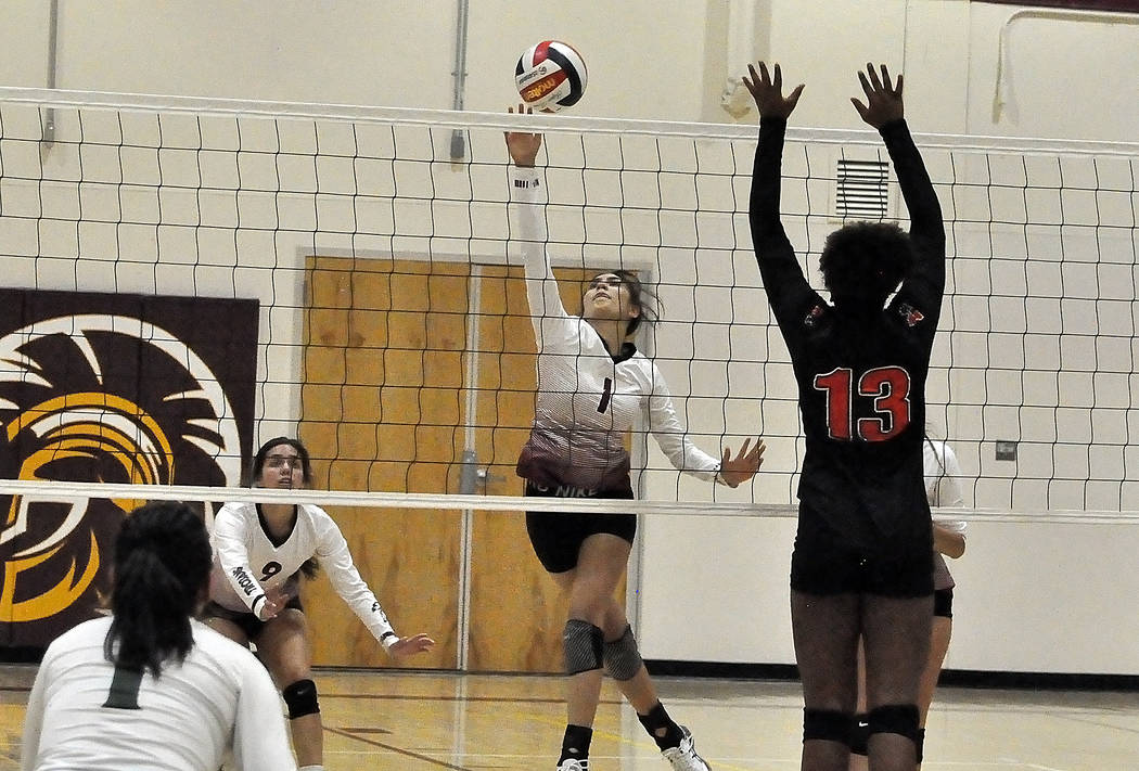 Horace Langford Jr./Pahrump Valley Times The Pahrump Valley High School girls volleyball team w ...