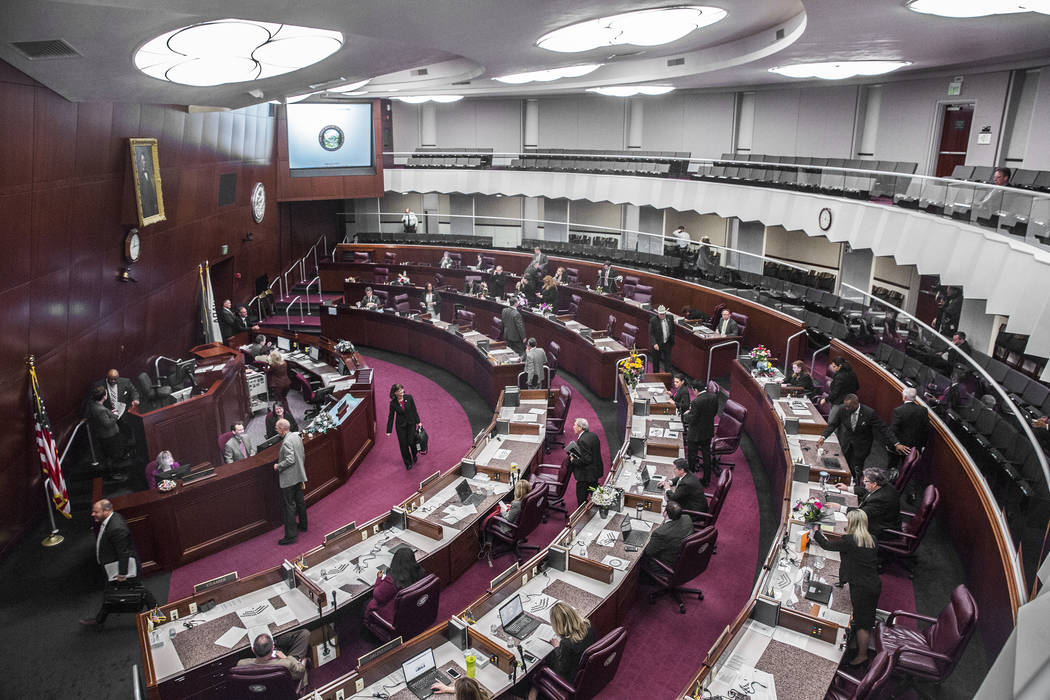Benjamin Hager/Las Vegas Review-Journal Bills passed by Nevada Legislature this year are a mixe ...