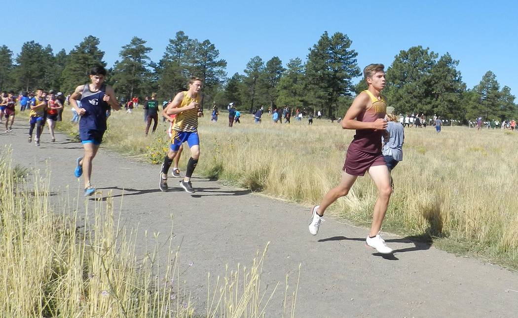 Tammi Odegard/Special to the Pahrump Valley Times Senior Andrew Hope runs for Pahrump Valley in ...
