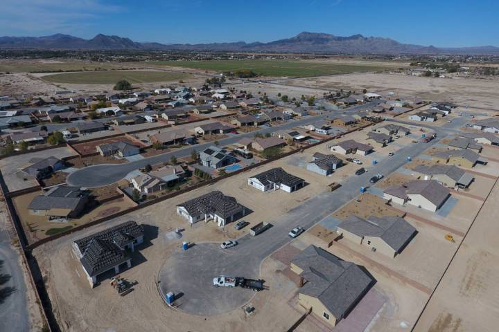 Michael Quine/Las Vegas Review-Journal Aerial view of Cottage Grove Estates on Thursday, Nov. 1 ...
