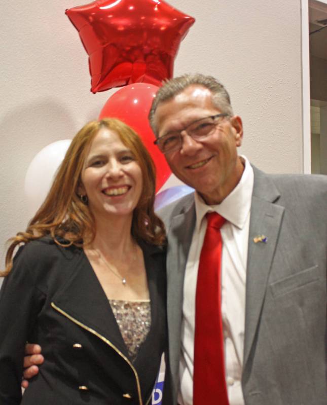 Robin Hebrock/Pahrump Valley Times Dr. Joseph Bradley poses with his wife, Hannah.