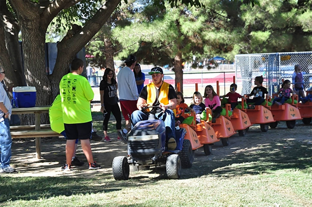 Selwyn Harris/Pahrump Valley Times The kiddie train, shown in a file photo, is definitely a fa ...