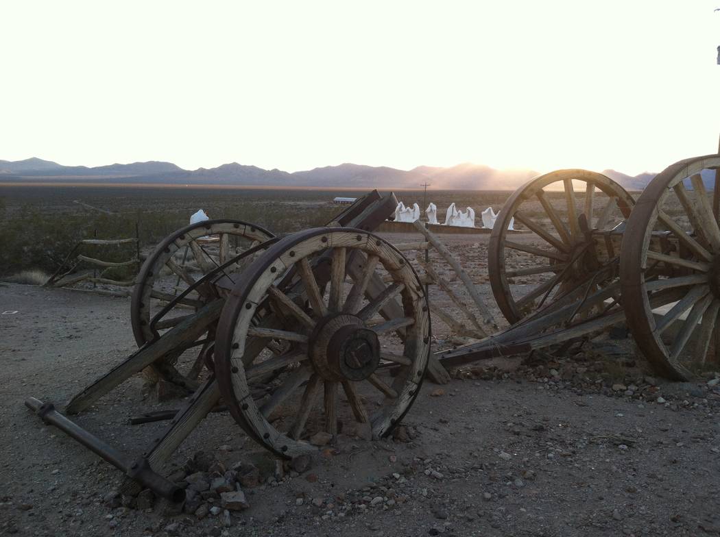Lillian Browne/Pahrump Valley Times file Sculptures as part of the Goldwell Open Air Museum as ...