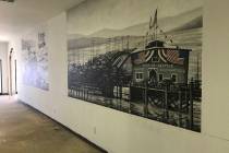 Jeffrey Meehan/Pahrump Valley Times Jerry Ragg, owner and artist at Mural Decor, paints the Nor ...