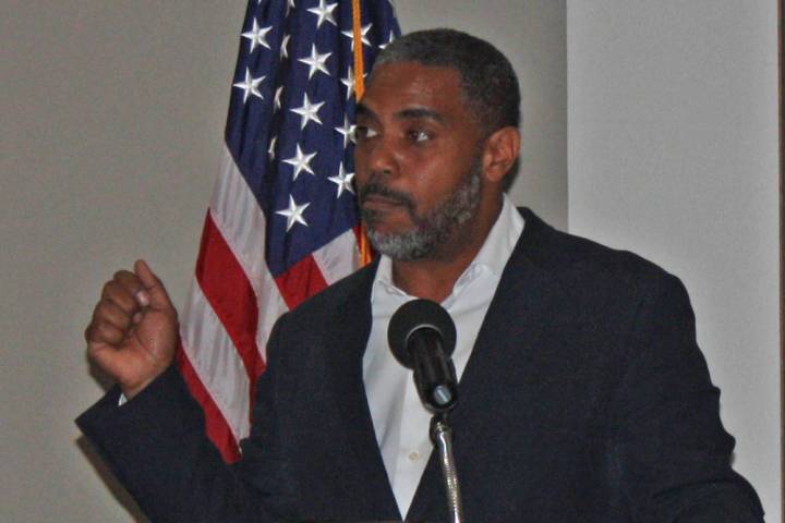 Robin Hebrock/Pahrump Valley Times U.S. Rep. Steven Horsford, D-Nevada, is shown during his vi ...