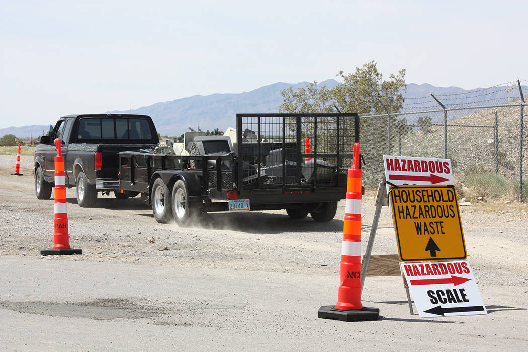 Robin Hebrock/Pahrump Valley Times This file photo from May shows a vehicle entering the Pahrum ...