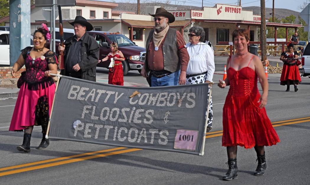 Richard Stephens/Special to the Pahrump Valley Times Cowboys and Floozies walk down the street ...