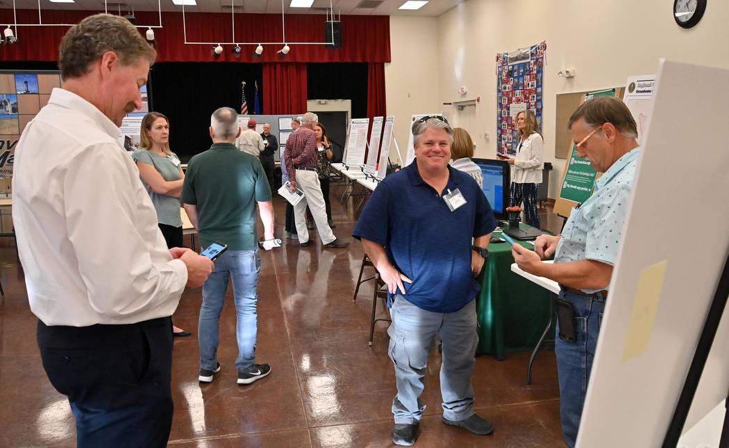 Richard Stephens/Special to the Pahrump Valley Times An open house on groundwater testing had a ...