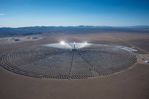 Special to the Pahrump Valley Times Crescent Dunes Solar Project located 15 miles northwest of ...