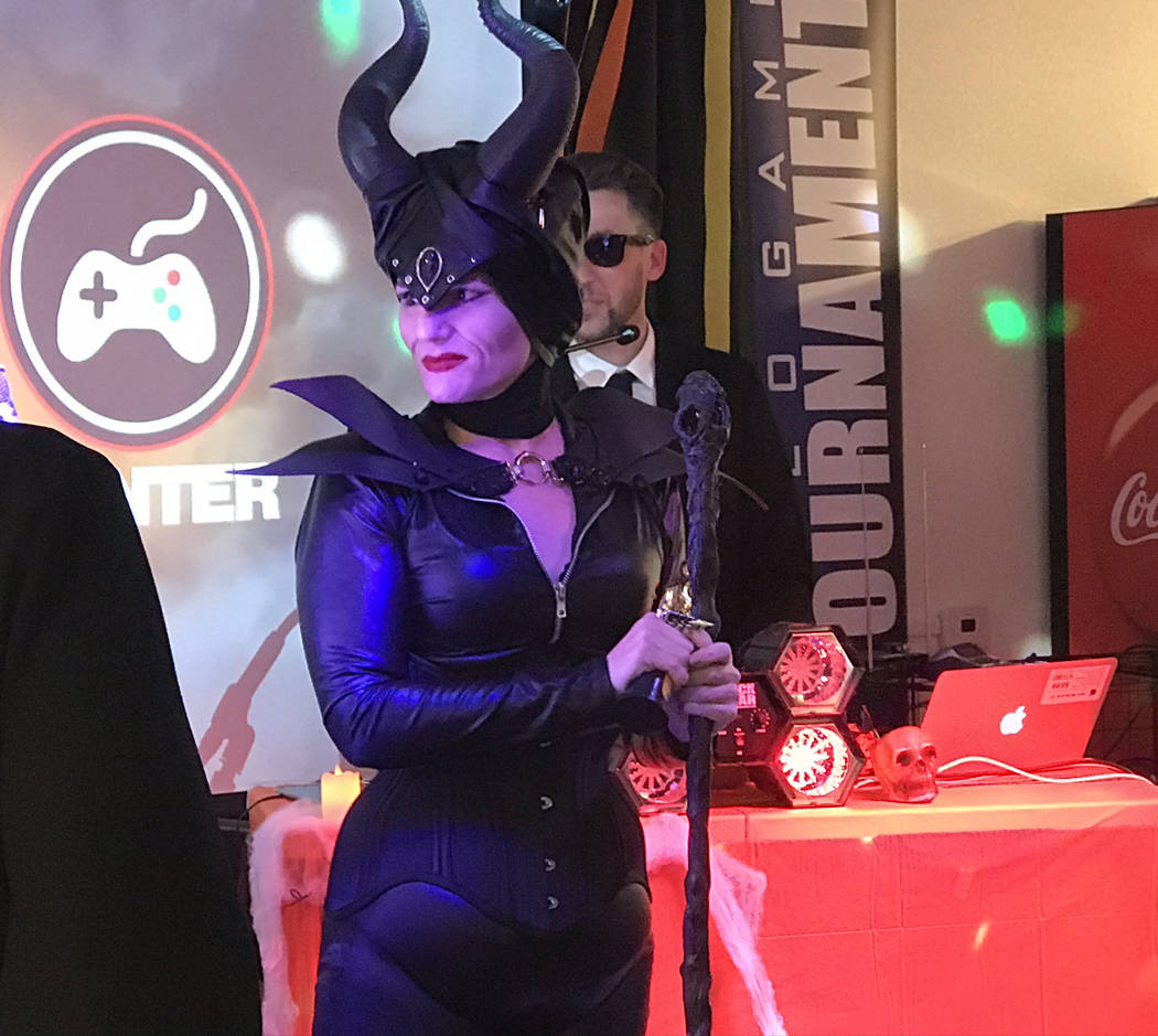 Jeffrey Meehan/Pahrump Valley Times The winner of the adult costume contest at Game Corner and ...