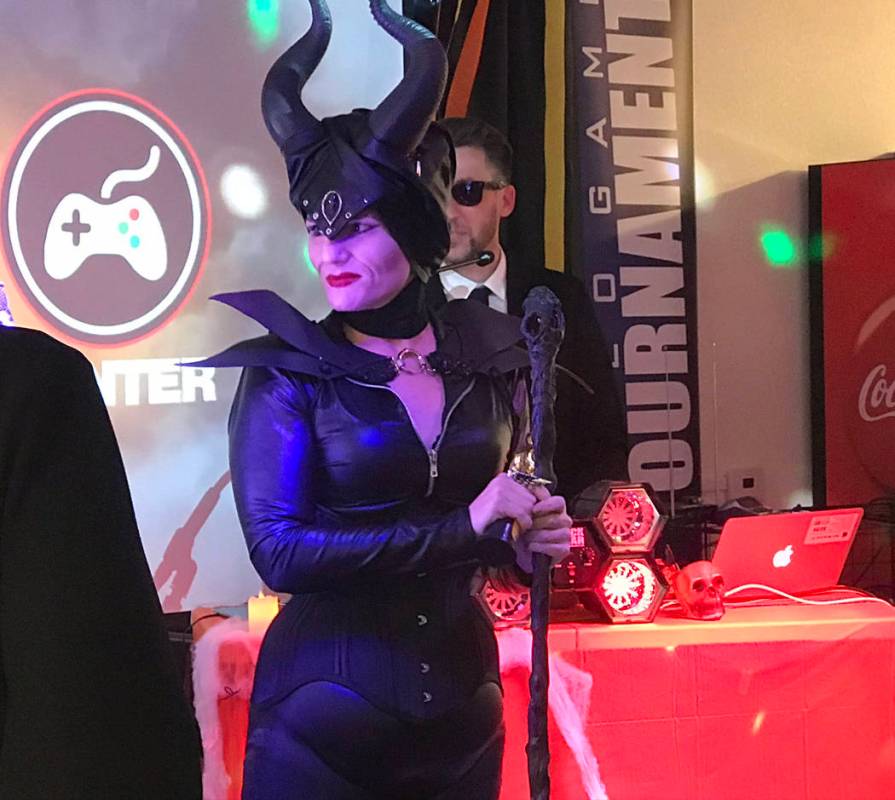 Jeffrey Meehan/Pahrump Valley Times The winner of the adult costume contest at Game Corner and ...