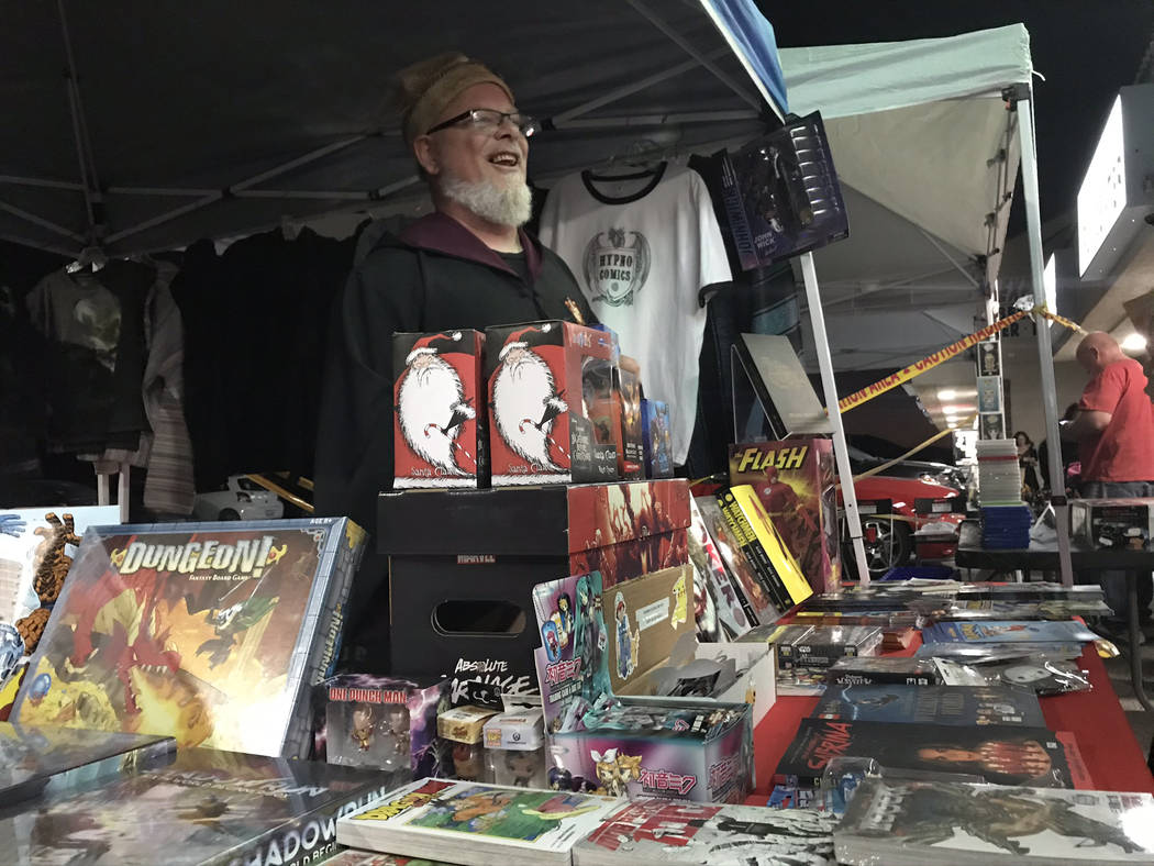 Jeffrey Meehan/Pahrump Valley Times George Chase of Hypno Comics was giving away comic books fo ...