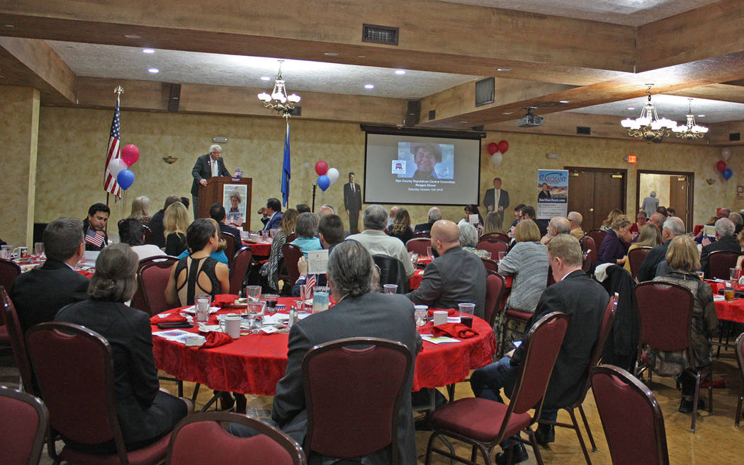Robin Hebrock/Pahrump Valley Times The Nye County Republican Central Committee hosted its annua ...