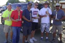 Mike Norton/Special to the Pahrump Valley Times Trophy winners at the Old Miner's Day horseshoe ...