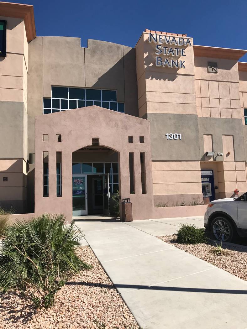 Jeffrey Meehan/Pahrump Valley Times Nevada State Bank at 1301 S. Highway 160 in Pahrump as show ...