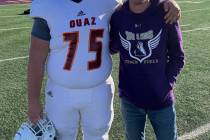 Special to the Pahrump Valley Times Zach Trieb, left, a freshman offensive lineman for Ottawa U ...