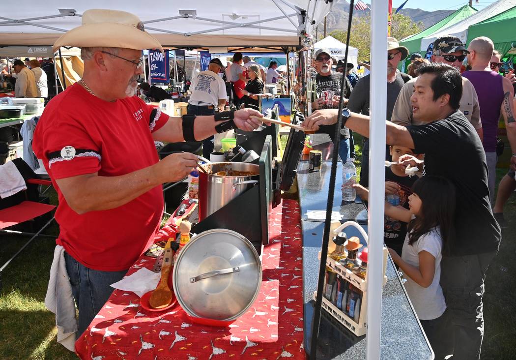 Richard Stephens/Special to the Pahrump Valley Times The chili cook-off, though always well att ...