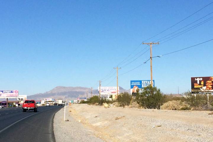Robin Hebrock/Pahrump Valley Times Highway 160 in Pahrump is one of the highways that is now su ...