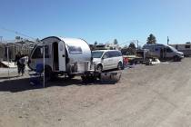 Selwyn Harris/Pahrump Valley Times Officials from Homes on Wheels Alliance leased roughly an ac ...