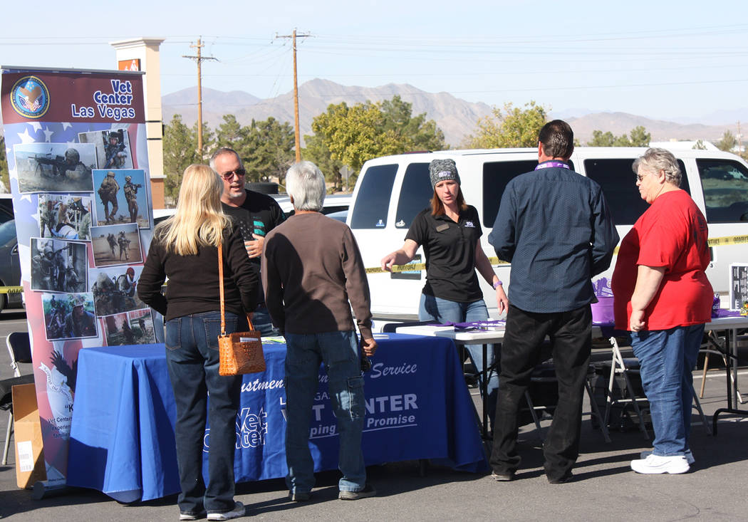 Robin Hebrock/Pahrump Valley Times Former military members were invited to the Veterans Stand D ...