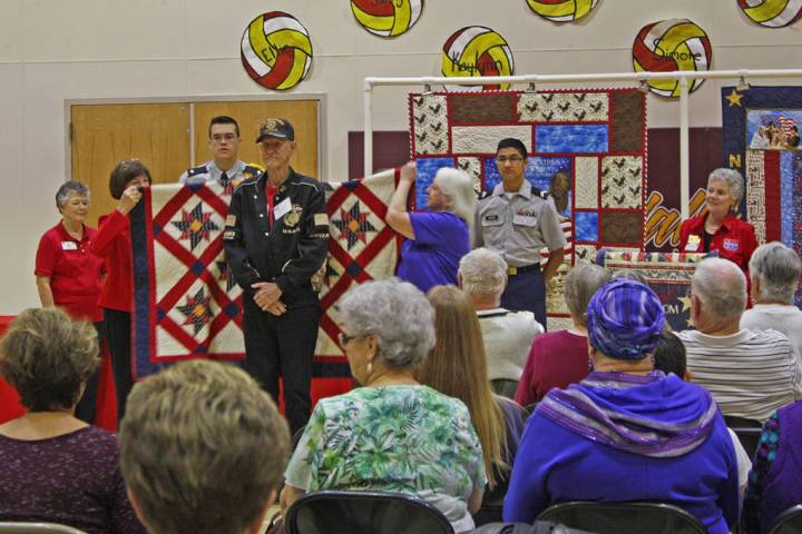 Robin Hebrock/Pahrump Valley Times Marine Corps veteran Douglas Price is pictured standing in f ...