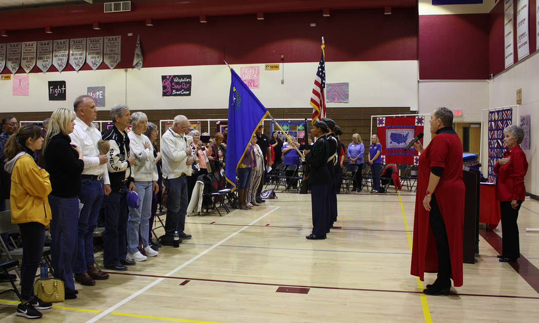 Robin Hebrock/Pahrump Valley Times A large crowd of veteran supporters filled the Pahrump Valle ...