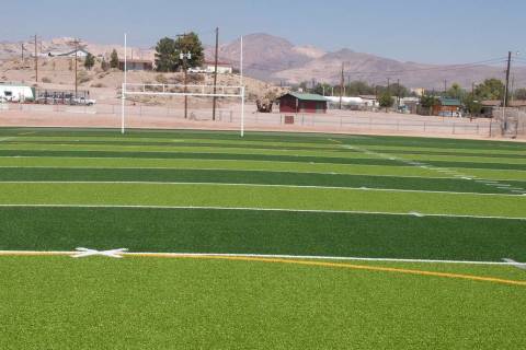 Richard Stephens/Pahrump Valley Times file photo Beatty High School's football field, completed ...