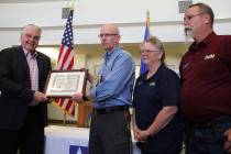 Chuck N. Baker/Special to the Pahrump Valley Times At a recent ceremony in the Grant Sawyer Sta ...