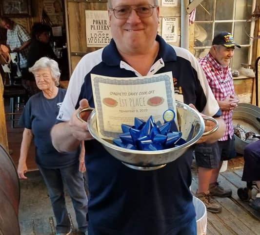 Happy Burro First place winner Dave Jackson, Stagecoach comptroller, poses with his certificate ...