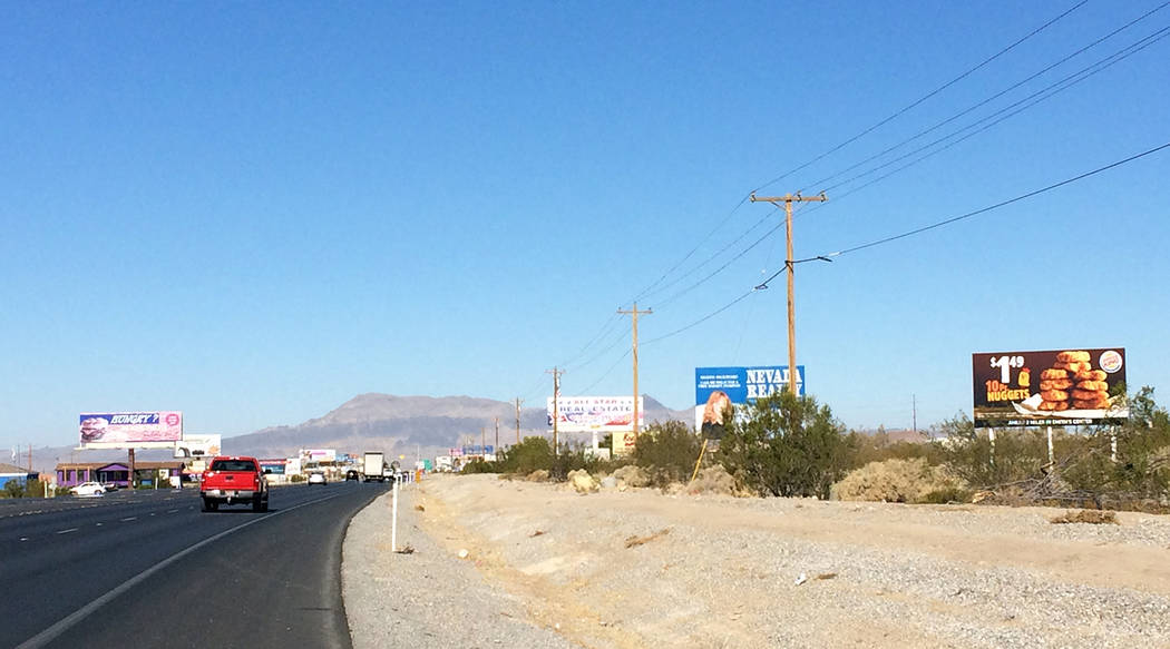 Robin Hebrock/Pahrump Valley Times Highway 160 in Pahrump is one of the highways that is now su ...