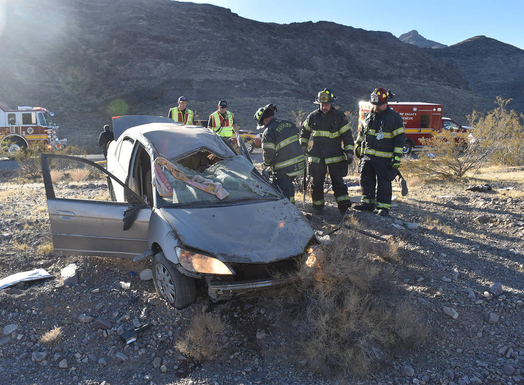 Special to the Pahrump Valley Times One person was flown to University Medical Center in Las Ve ...