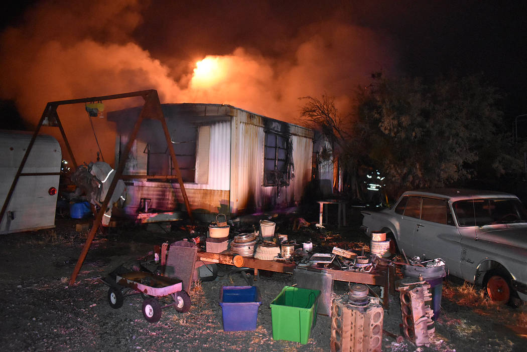Emergency calls Fire destroys Pahrump residence Pahrump Valley Times