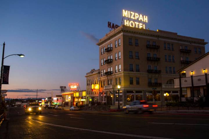 Chase Stevens/Las Vegas Review-Journal The installation of the suffrage marker in Tonopah is se ...