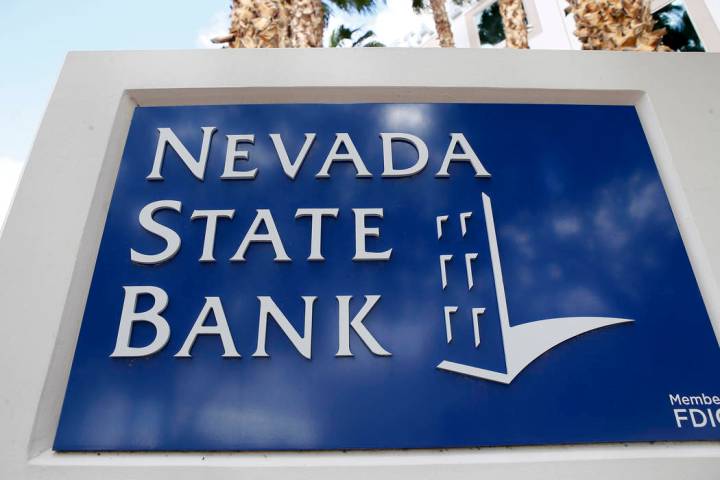 Las Vegas Review-Journal A Nevada State Bank sign outside of the bank which is located at 750 E ...