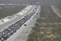 State of Nevada traffic cam/file Drivers heading toward California on Interstate 15 and experie ...