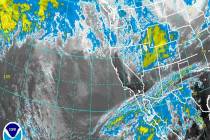 National Weather Service A look at the storm this week as it was poised to make its way to Neva ...
