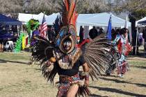 Horace Langford Jr./Pahrump Valley Times An Aztec dancer is shown performing at the Pahrump In ...
