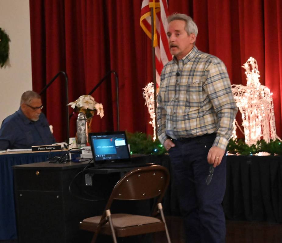 Richard Stephens/Special to the Pahrump Valley Times Nye County Director of Public Works Tim Da ...