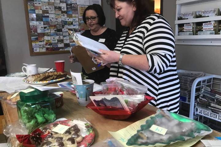 Jeffrey Meehan/Pahrump Valley Times Judges for the Pahrump Valley Times' annual Christmas Cooki ...